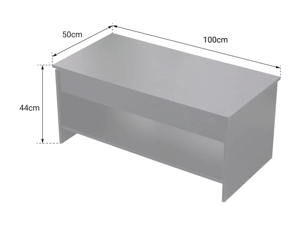 SENJA - Table Basse Avec Plateau En Bois Relevable - NOIR 8 SENJA - Table Basse Avec Plateau En Bois Relevable - NOIR – Image 6