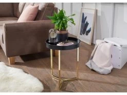 Design Table Avec Plateau 40 X 51 X 40 Cm Bois Métal Noir / Or | Table Du Canapé Moderne | Table Basse Table De Salon Rond 10 Design Table Avec Plateau 40 X 51 X 40 Cm Bois Métal Noir / Or | Table Du Canapé Moderne | Table Basse Table De Salon Rond -Vous savez quand c'est un magasin de meubles. table basse 22254263