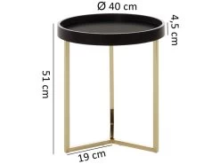 Design Table Avec Plateau 40 X 51 X 40 Cm Bois Métal Noir / Or | Table Du Canapé Moderne | Table Basse Table De Salon Rond 11 Design Table Avec Plateau 40 X 51 X 40 Cm Bois Métal Noir / Or | Table Du Canapé Moderne | Table Basse Table De Salon Rond -Vous savez quand c'est un magasin de meubles. table basse 22254265