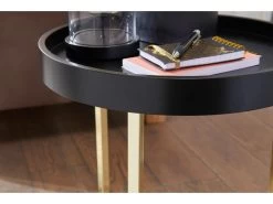 Design Table Avec Plateau 40 X 51 X 40 Cm Bois Métal Noir / Or | Table Du Canapé Moderne | Table Basse Table De Salon Rond 13 Design Table Avec Plateau 40 X 51 X 40 Cm Bois Métal Noir / Or | Table Du Canapé Moderne | Table Basse Table De Salon Rond -Vous savez quand c'est un magasin de meubles. table basse 22254269