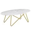 Table Basse Aspect Marbre Blanc 120 Cm Table De Salon Table Ovale Table Basse -Vous savez quand c'est un magasin de meubles. table basse 22257085