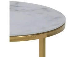 Alisma Table Basse, 2 Tablettes De Rangement, Cadre Doré, Impression Marbre Blanc. -Vous savez quand c'est un magasin de meubles. table basse 22356697