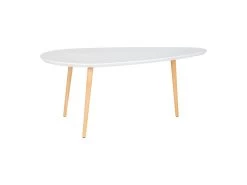 BEANNY - Table Basse Grand Modèle Forme Ovale Plateau MDF Blanc Pieds En Hévéa Naturel 9 BEANNY - Table Basse Grand Modèle Forme Ovale Plateau MDF Blanc Pieds En Hévéa Naturel -Vous savez quand c'est un magasin de meubles. table basse 22718995