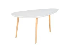 BEANNY - Table Basse Grand Modèle Forme Ovale Plateau MDF Blanc Pieds En Hévéa Naturel 11 BEANNY - Table Basse Grand Modèle Forme Ovale Plateau MDF Blanc Pieds En Hévéa Naturel -Vous savez quand c'est un magasin de meubles. table basse 22718999