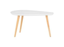 BEANNY - Table Basse Petit Modèle Forme Ovale Plateau MDF Blanc Pieds En Hévéa Naturel 11 BEANNY - Table Basse Petit Modèle Forme Ovale Plateau MDF Blanc Pieds En Hévéa Naturel -Vous savez quand c'est un magasin de meubles. table basse 22719011