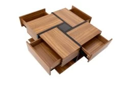 Table Basse - 4 Tiroirs - Espace De Rangement En Bas - 78*78*36cm - Naturel -Vous savez quand c'est un magasin de meubles. table basse 22758225