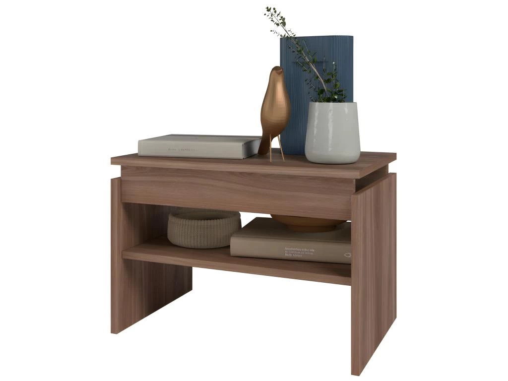 Table Basse Rectangle 2 Niches Châtaignier 54 Cm 3 Table Basse Rectangle 2 Niches Châtaignier 54 Cm