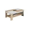 Table Basse Relevable Bois Clair/Bois Blanc - LILAU