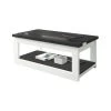 Table Basse Relevable Bois Blanc/Bois Noir - UPTI -Vous savez quand c'est un magasin de meubles. table basse 22993739