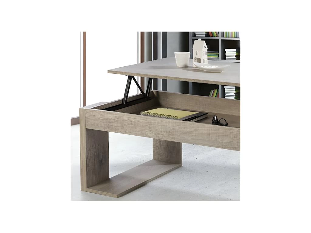 Table Basse Relevable Chêne Clair - GUIZMO 6 Table Basse Relevable Chêne Clair - GUIZMO – Image 4