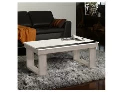 Table Basse Relevable Chêne Clair/Blanc - UPTO
