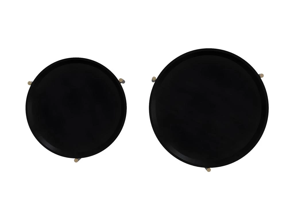 Tables D'appoints Rondes Noires Carter 8 Tables D'appoints Rondes Noires Carter – Image 6