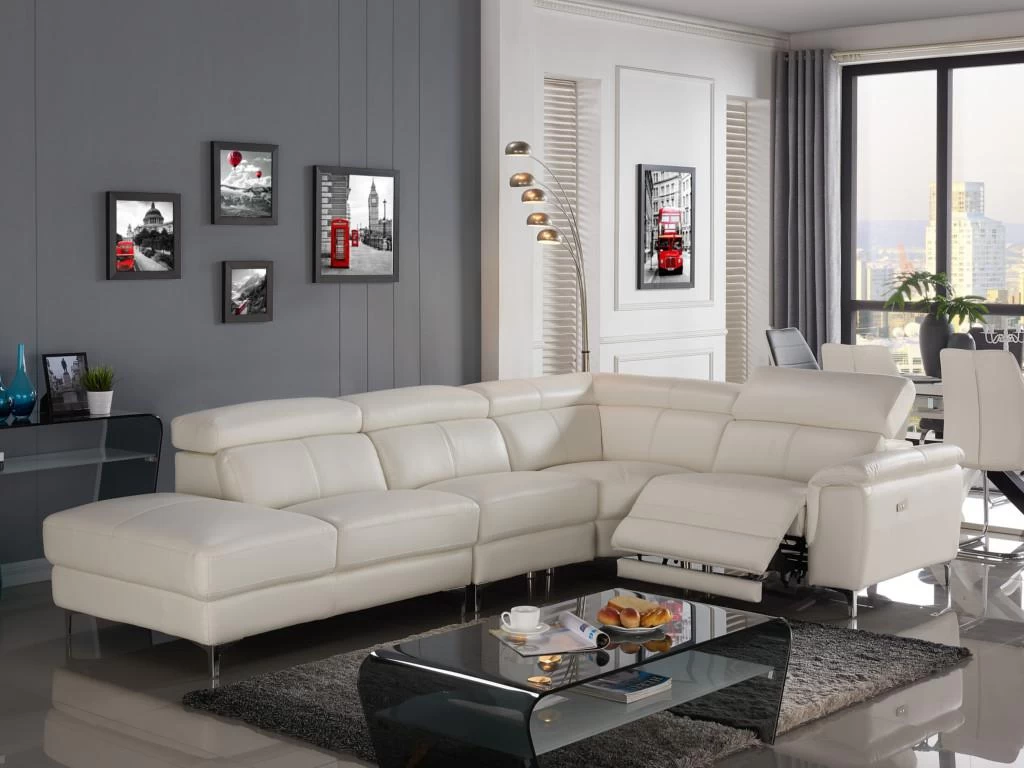 Table Basse - Verre Trempé Noir - Tablette Blanche Laquée - KELLY 7 Table Basse - Verre Trempé Noir - Tablette Blanche Laquée - KELLY – Image 5