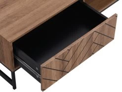 Table Basse Avec 2 Tiroirs Et 2 Niches - MDF - Naturel Et Noir - CARATANA 18 Table Basse Avec 2 Tiroirs Et 2 Niches - MDF - Naturel Et Noir - CARATANA -Vous savez quand c'est un magasin de meubles. table basse 2885337