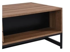 Table Basse Avec 2 Tiroirs Et 2 Niches - MDF - Naturel Et Noir - CARATANA 17 Table Basse Avec 2 Tiroirs Et 2 Niches - MDF - Naturel Et Noir - CARATANA -Vous savez quand c'est un magasin de meubles. table basse 2885343