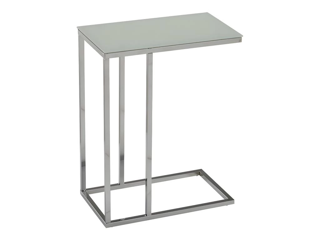 Table D'appoint NELIO - Verre Trempé Et Métal Chromé - Argenté 5 Table D'appoint NELIO - Verre Trempé Et Métal Chromé - Argenté – Image 3