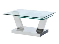 Table Basse Avec Plateaux Pivotants OYRUS - Verre Trempé & Métal 16 Table Basse Avec Plateaux Pivotants OYRUS - Verre Trempé & Métal -Vous savez quand c'est un magasin de meubles. table basse 300765