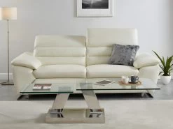 Table Basse Avec Plateaux Pivotants OYRUS - Verre Trempé & Métal 19 Table Basse Avec Plateaux Pivotants OYRUS - Verre Trempé & Métal -Vous savez quand c'est un magasin de meubles. table basse 300773