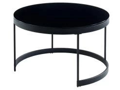 Tables Basses Gigognes BILLIE - Verre Trempé & Métal - Noir Et Blanc 18 Tables Basses Gigognes BILLIE - Verre Trempé & Métal - Noir Et Blanc -Vous savez quand c'est un magasin de meubles. table basse 355351