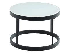 Tables Basses Gigognes BILLIE - Verre Trempé & Métal - Noir Et Blanc 20 Tables Basses Gigognes BILLIE - Verre Trempé & Métal - Noir Et Blanc -Vous savez quand c'est un magasin de meubles. table basse 355359