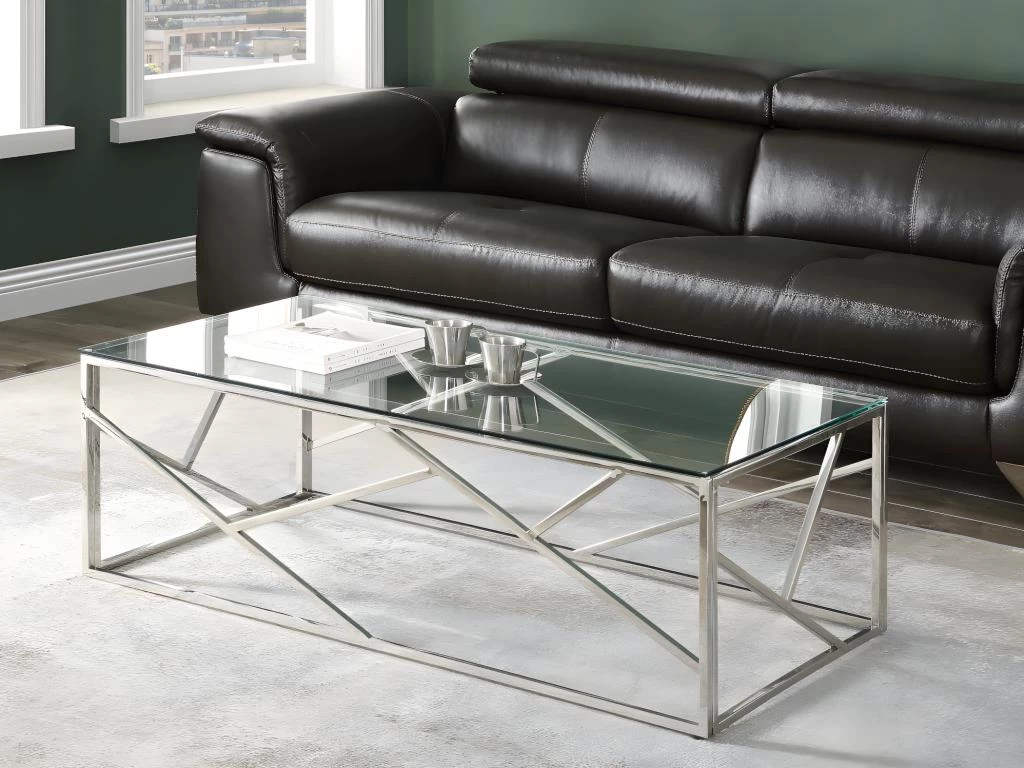 Table Basse ATHENA De Pascal MORABITO - Verre Trempé Et Acier - Chromé 4 Table Basse ATHENA De Pascal MORABITO - Verre Trempé Et Acier - Chromé – Image 2