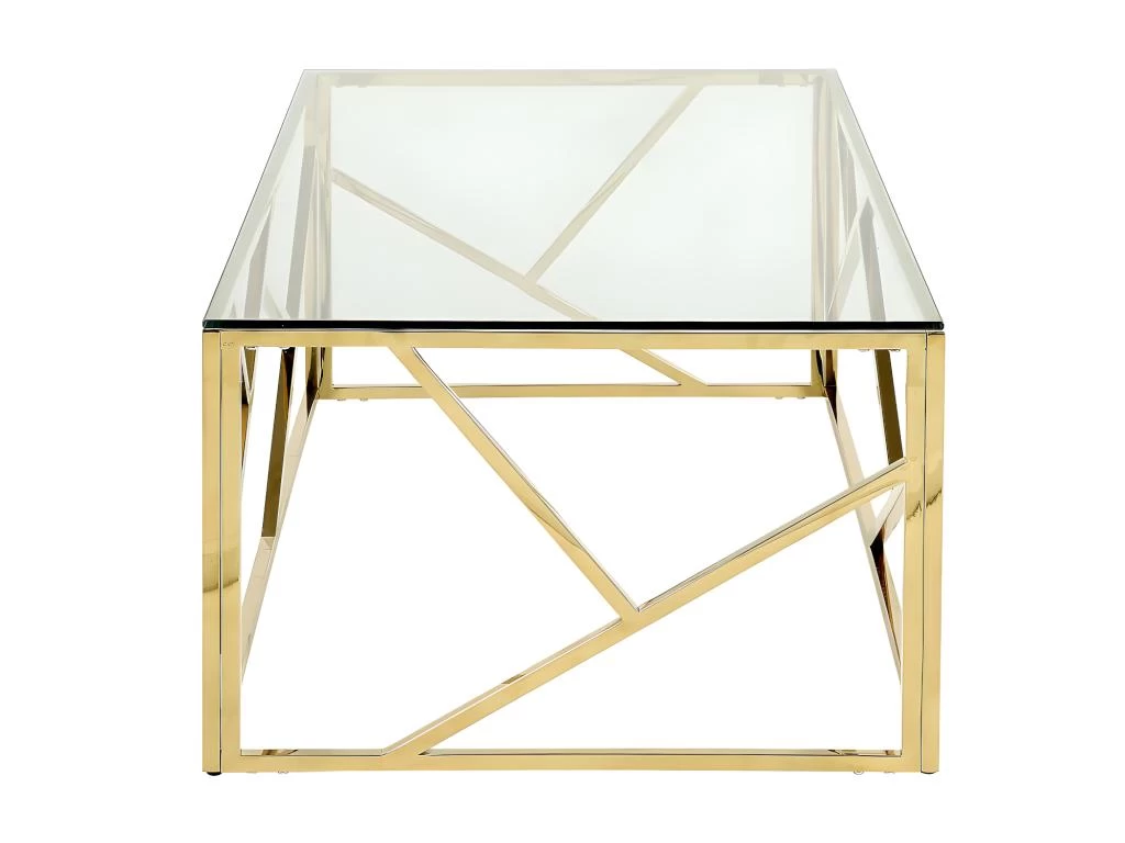 Table Basse ATHENA De Pascal MORABITO - Verre Trempé Et Acier - Doré 8 Table Basse ATHENA De Pascal MORABITO - Verre Trempé Et Acier - Doré – Image 6