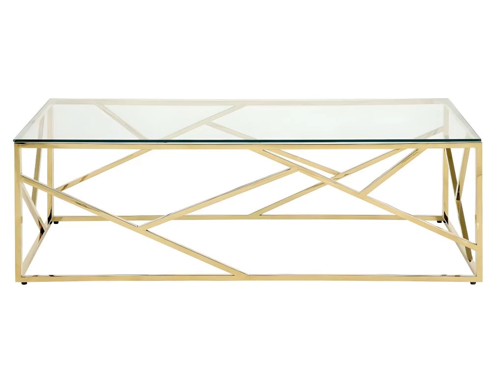 Table Basse ATHENA De Pascal MORABITO - Verre Trempé Et Acier - Doré 6 Table Basse ATHENA De Pascal MORABITO - Verre Trempé Et Acier - Doré – Image 4