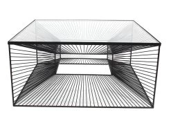 Table Basse CLARENCE - Verre Et Métal Filaire - Noir 10 Table Basse CLARENCE - Verre Et Métal Filaire - Noir -Vous savez quand c'est un magasin de meubles. table basse 403277