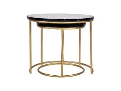 Tables Basses Gigognes ORNEA - Marbre Et Métal - Noir Et Doré 16 Tables Basses Gigognes ORNEA - Marbre Et Métal - Noir Et Doré -Vous savez quand c'est un magasin de meubles. table basse 420841