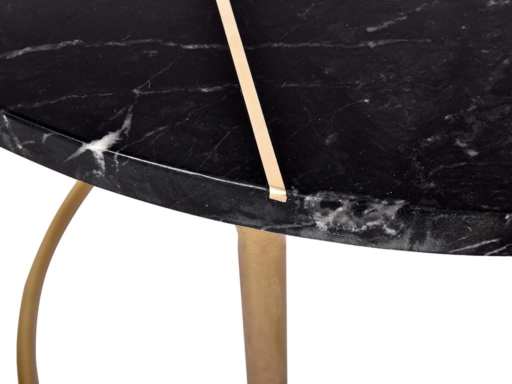 Tables Basses Gigognes ORNEA - Marbre Et Métal - Noir Et Doré 11 Tables Basses Gigognes ORNEA - Marbre Et Métal - Noir Et Doré – Image 9