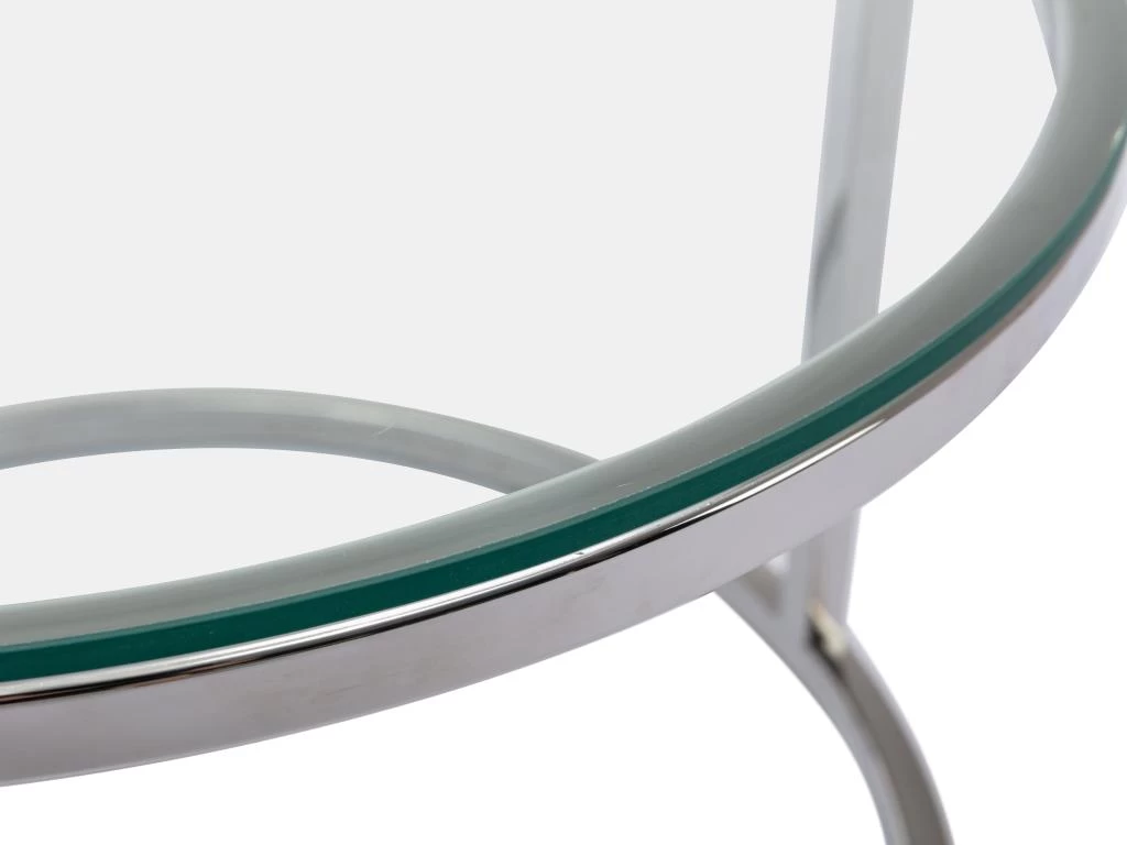 Tables Basses Gigognes En Verre Trempé Et Acier Inoxydable - Coloris : Argent - MAEVANE De Pascal MORABITO 10 Tables Basses Gigognes En Verre Trempé Et Acier Inoxydable - Coloris : Argent - MAEVANE De Pascal MORABITO – Image 8