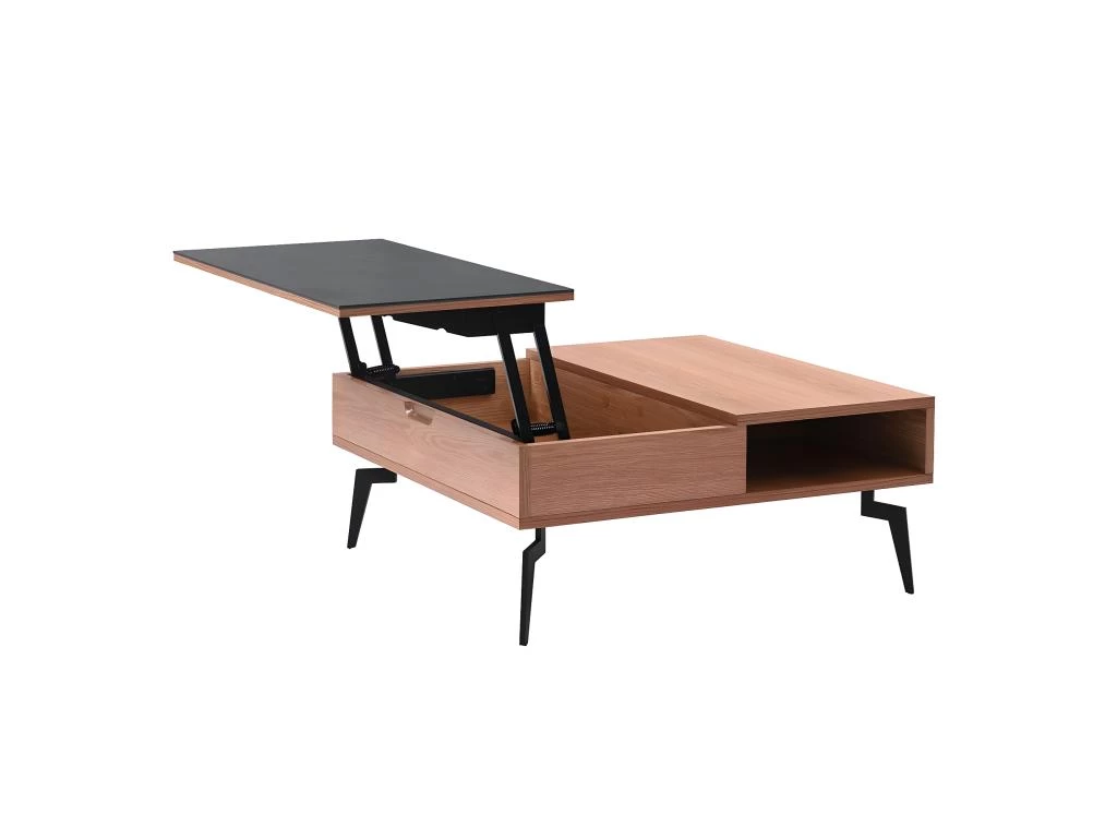 RENO - Table Basse Relevable Effet Chêne Et Céramique 3 RENO - Table Basse Relevable Effet Chêne Et Céramique