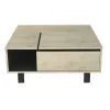YUMA - Table Basse Relevable Carrée Industrielle Effet Chêne -Vous savez quand c'est un magasin de meubles. table basse 9142377