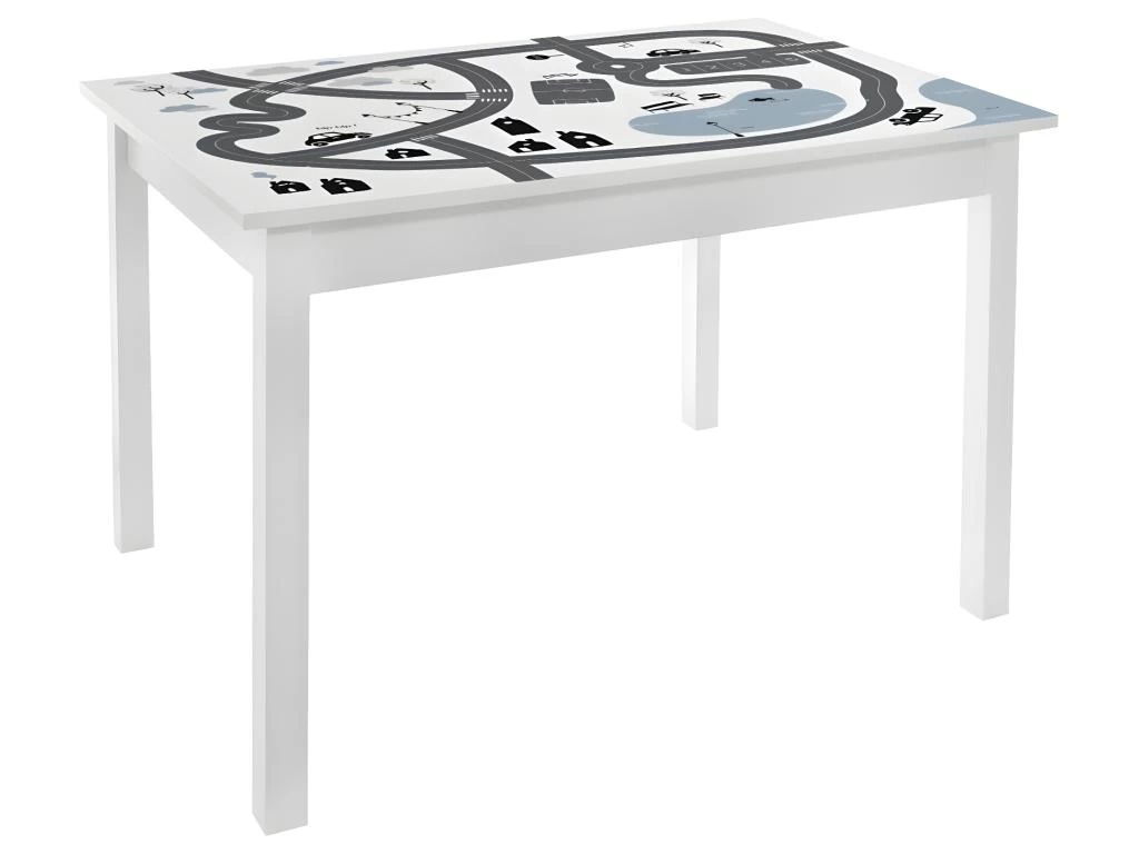 Table Pour Enfant En Bois Blanc Et Gris H 48 Cm 3 Table Pour Enfant En Bois Blanc Et Gris H 48 Cm