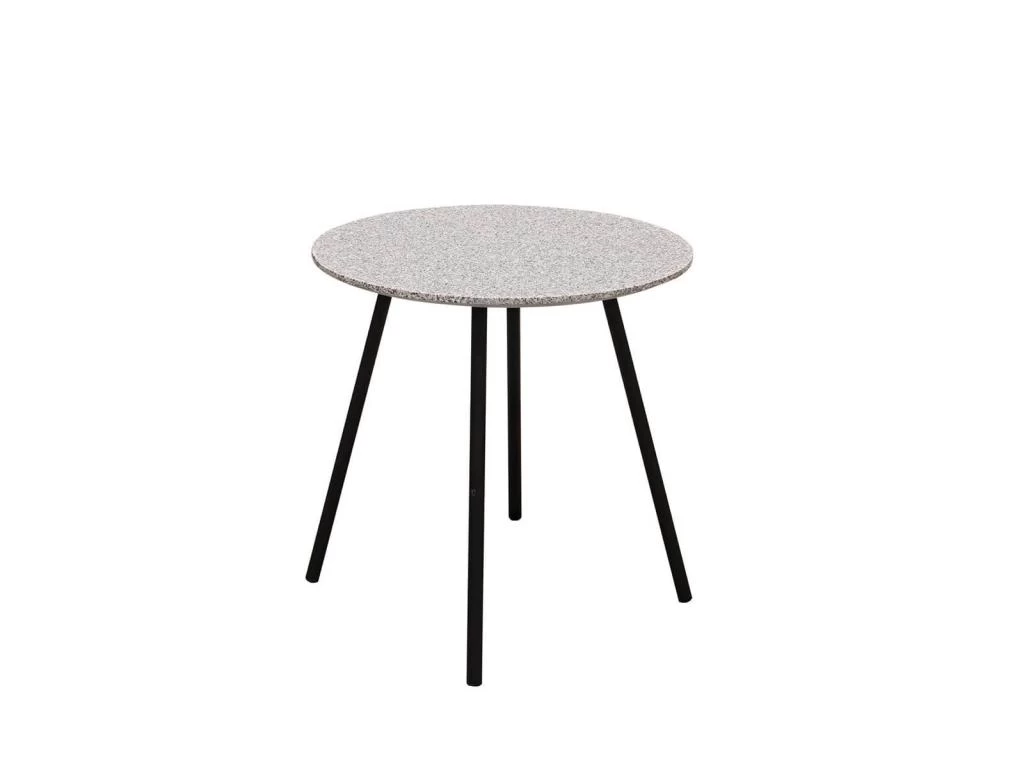 GRACY - Lot De 2 Tables Gigognes Plateaux Effet Granit Gris 5 GRACY - Lot De 2 Tables Gigognes Plateaux Effet Granit Gris – Image 3
