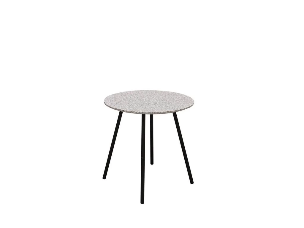 GRACY - Lot De 2 Tables Gigognes Plateaux Effet Granit Gris 7 GRACY - Lot De 2 Tables Gigognes Plateaux Effet Granit Gris – Image 5