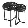 SOVA - Tables Gigognes Noires Motif Feuilles -Vous savez quand c'est un magasin de meubles. table basse 9172415
