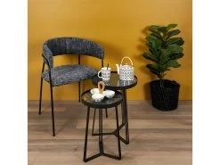 SOVA - Tables Gigognes Noires Motif Feuilles -Vous savez quand c'est un magasin de meubles. table basse 9172419