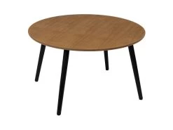 SISKA - Duo De Tables Gigognes Bois Piètement Métal Noir -Vous savez quand c'est un magasin de meubles. table basse 9172441