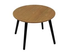 SISKA - Duo De Tables Gigognes Bois Piètement Métal Noir -Vous savez quand c'est un magasin de meubles. table basse 9172443
