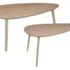 Lot De 2 Tables à Café Gigogne En Bois Clair Et Pieds Bois Naturel