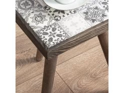 Table D'appoint Carrée Götene Trépied 45 X 32 X 32 Cm Effet Bois Foncé / à Motifs [en.casa] -Vous savez quand c'est un magasin de meubles. table basse 9450255