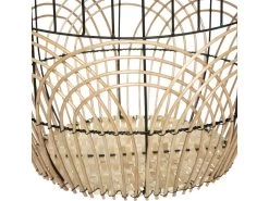 Lot De 2 Tables D'appoint Gigognes En Métal Noir Et Rotin -Vous savez quand c'est un magasin de meubles. table basse 9457917