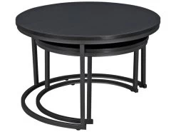 Set De 2 Tables Basses Christchurch Rondes Gigognes Noir [en.casa] -Vous savez quand c'est un magasin de meubles. table basse 9503395