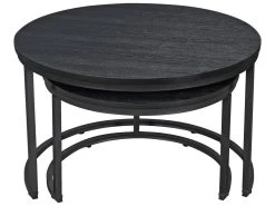 Set De 2 Tables Basses Christchurch Rondes Gigognes Noir [en.casa] -Vous savez quand c'est un magasin de meubles. table basse 9503397