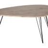 Table Basse En Bois Et Pieds En Métal Noir 97 X 65 X H 50 Cm