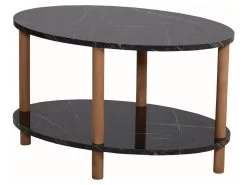 Table Basse Ovale Højreby 43 X 70 X 44 Cm Marbre Noir [en.casa] -Vous savez quand c'est un magasin de meubles. table basse 9512701