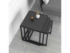 Lot De 3 Tables D'appoint Sunnfjord Gigognes Anthracite [en.casa] -Vous savez quand c'est un magasin de meubles. table basse 9513287