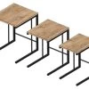 Set De 3 Tables D'appoint Jakobstad Gigognes Noir Effet Bois [en.casa] -Vous savez quand c'est un magasin de meubles. table basse 9513593