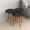 Lot De 3 Tables D'appoint Herrljunga Trépied Marbre Noir [en.casa] -Vous savez quand c'est un magasin de meubles. table basse 9513829